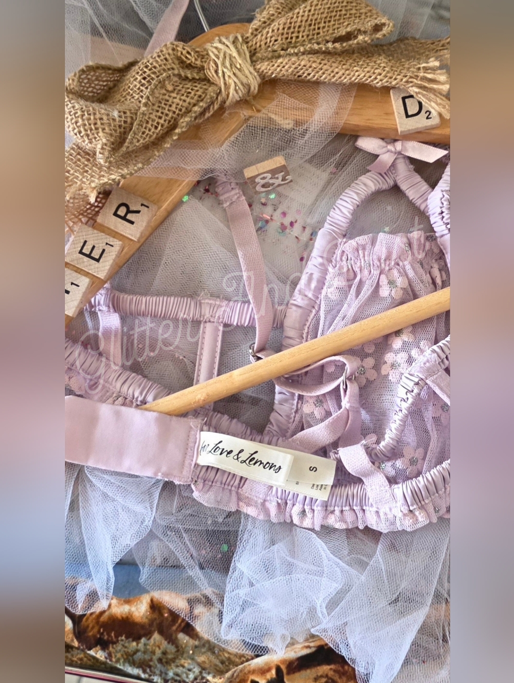 For Love And Lemons Ditzy Shimmer Bralette - Picture 6 of 6